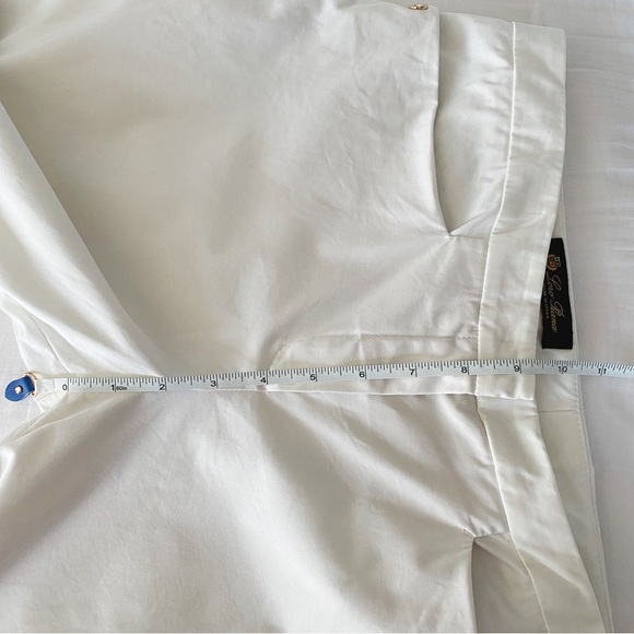 Loro Piana white slim straight pants, cotton twill - Picture 8 of 10